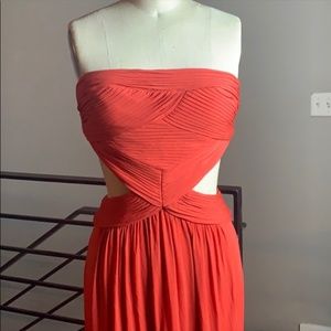 BCBG orange gown